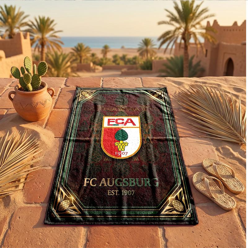 FC Augsburg FC Stampa Microfibra Asciugamano da Spiaggia Asciugatura Rapida Assorbente Grande Asciugamano per Spiaggia Nuoto Viaggio