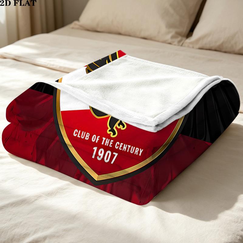 1PC Alahly Patterned Flannel Blanket Suitable For All Seasons For Home Decor Warmth And Comfort Gifts Holiday Present