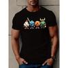 European Sizes Men's T-Shirt Tee with Characters Casual Summer Short Sleeve Summer Top for Men Casual Regular Fit