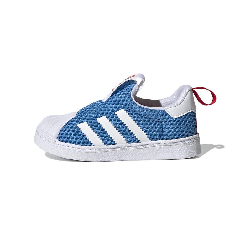 Adidas Originals Superstar 360 Comfortable Durable Low-Top Walking Shoes Baby Shoes Blue GY9143