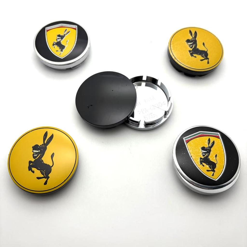 4pcs 56mm 60mm Car Wheel Center Hub Cap Fit For Funny Fala donkey Badge Emblem Decal Wheel Sticker Car Styling Accessories