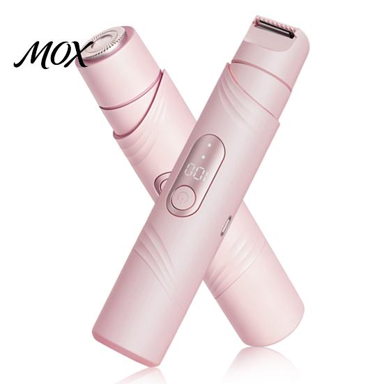 Wet Dry Electric Epilator Women Dual-Head Shaver, Rechargeable IPX7 Waterproof Bikini Trimmer, Razor Hair Removal for Face Body Underarms Legs Trimmer