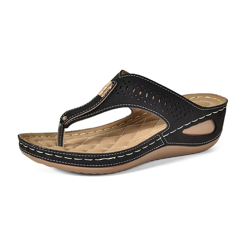 Wedge heel women's sandals new toe drag women's shoes beach shoes