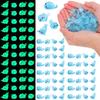 60PCS Glow In The Dark Mini Seal Figurines, Mini Resin Animals, Cute Luminous Seal Animals for Fairy Garden, Aquarium, Potted Plants, Desk Display
