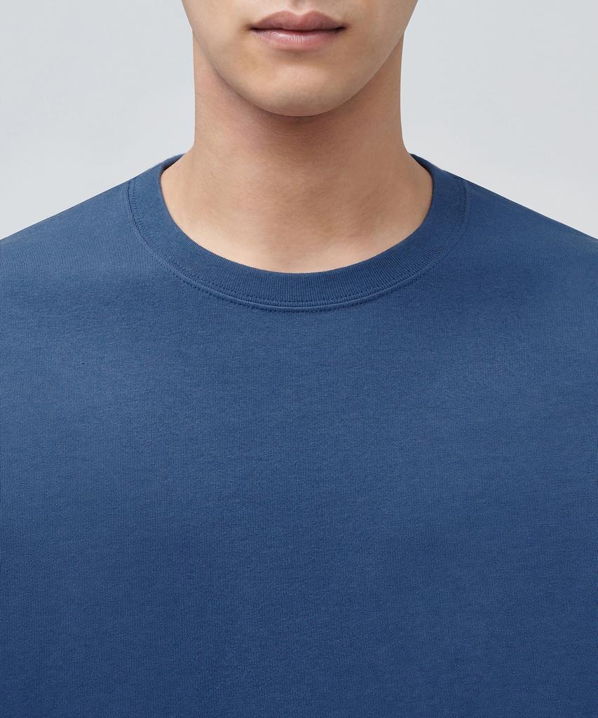 MUSINSA STANDARD Crew Neck Long Sleeve T-Shirt [Grayish Blue]