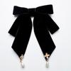 Velvet Bow Tie With Pearl Accents For Adults Suitable For Formal Events 2024 Autumn