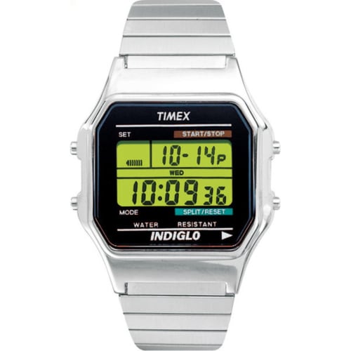 Timex Mens Classic Silvertone Digital Watch