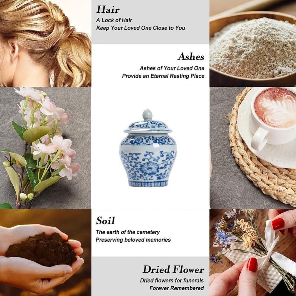 Chinese Style Ceramic Tea Jar with Sealed Lid Food Storage Container  Kitchen Pantry Holder