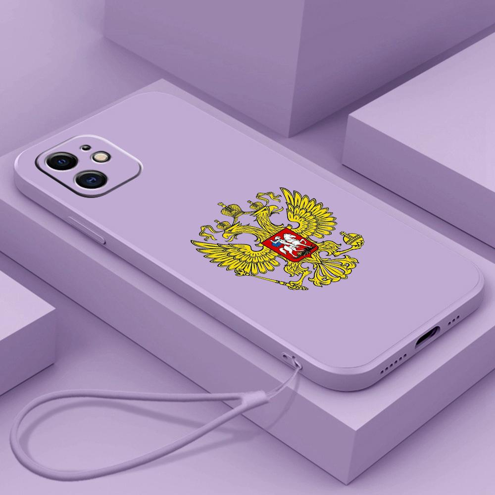 Samsung Galaxy A14 A24 A54 A34 for iPhone 11 12 13 14 15 Pro Max Xiaomi Redmi 13C Huawei Straight Edge Soft Phone Case NY16 Russian national emblem