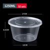 Temeiju Disposable Round Takeaway Containers with Lids (50-Pack)