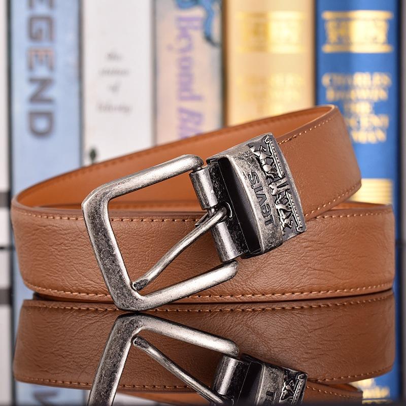 

Новый ремень с тиснением под кору, с пряжкой-штифтом, ремень с вращающейся пряжкой, модный и простой ремень в корейском стиле 125cm