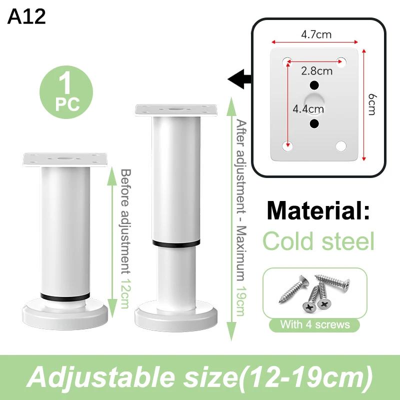 Heavy-Duty Adjustable Height Bed Frame Support Legs Furniture Support Columns Universal for Bed Sofa Cabinet Dresser Table