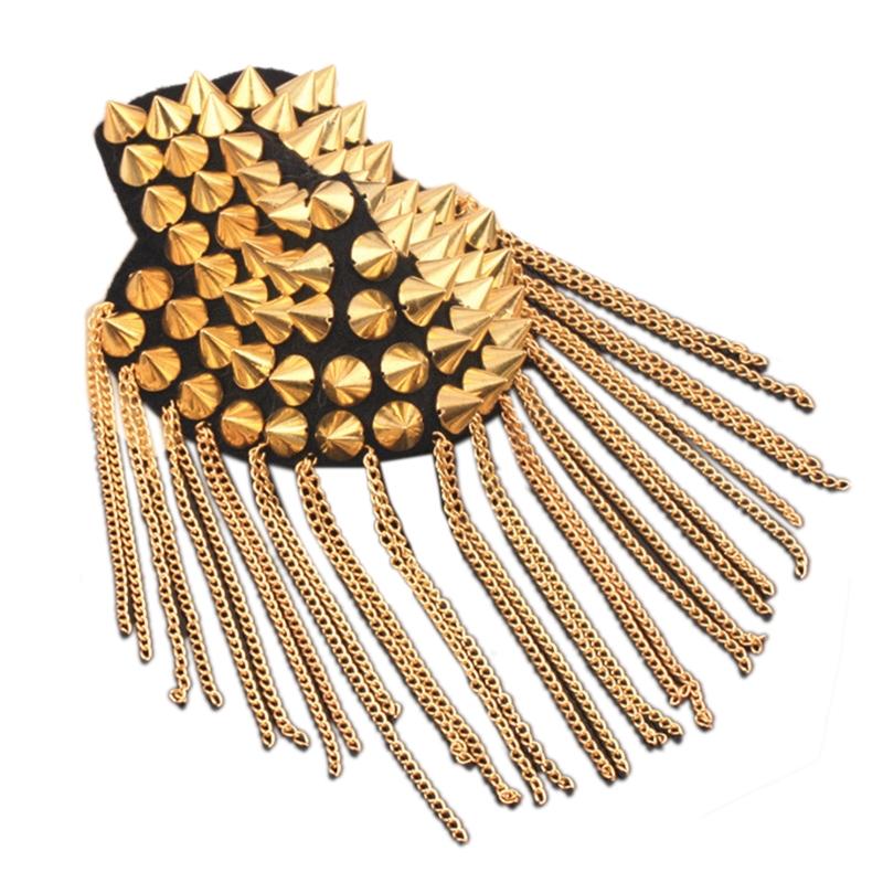 Fringed Shoulder Pads Punk Jewelry Stage Costume Tassels Shoulder Pads