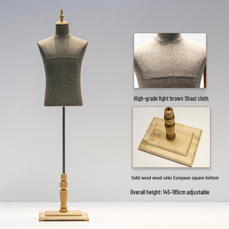 Luxury Sand-Washed Fabric Men's Tuxedo Display Mannequin Stand