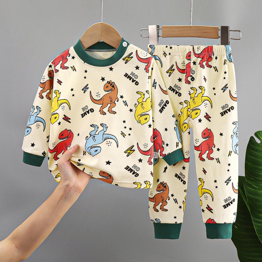 Children's Underwear Sets - Long-sleeved And Long-pants Sets For Boys, Girls' Pure Cotton Pajama Sets In 2-piece Sets