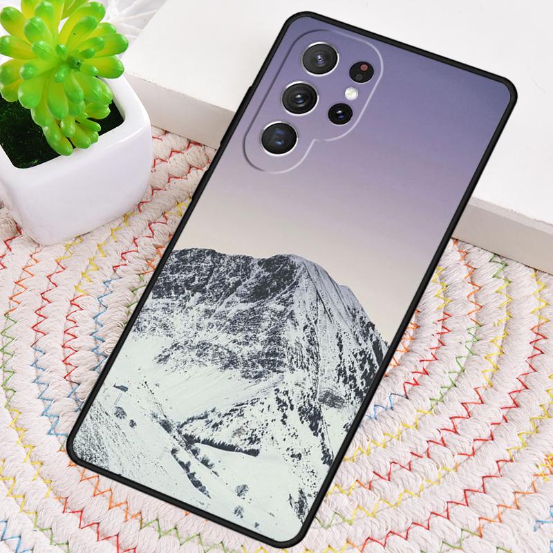Marble Mountain Moon Silicone Phone Case For Samsung Galaxy note 10 pro S26 S25 S24 S23 S22 S21 Plus S25Ultra Capa Cover