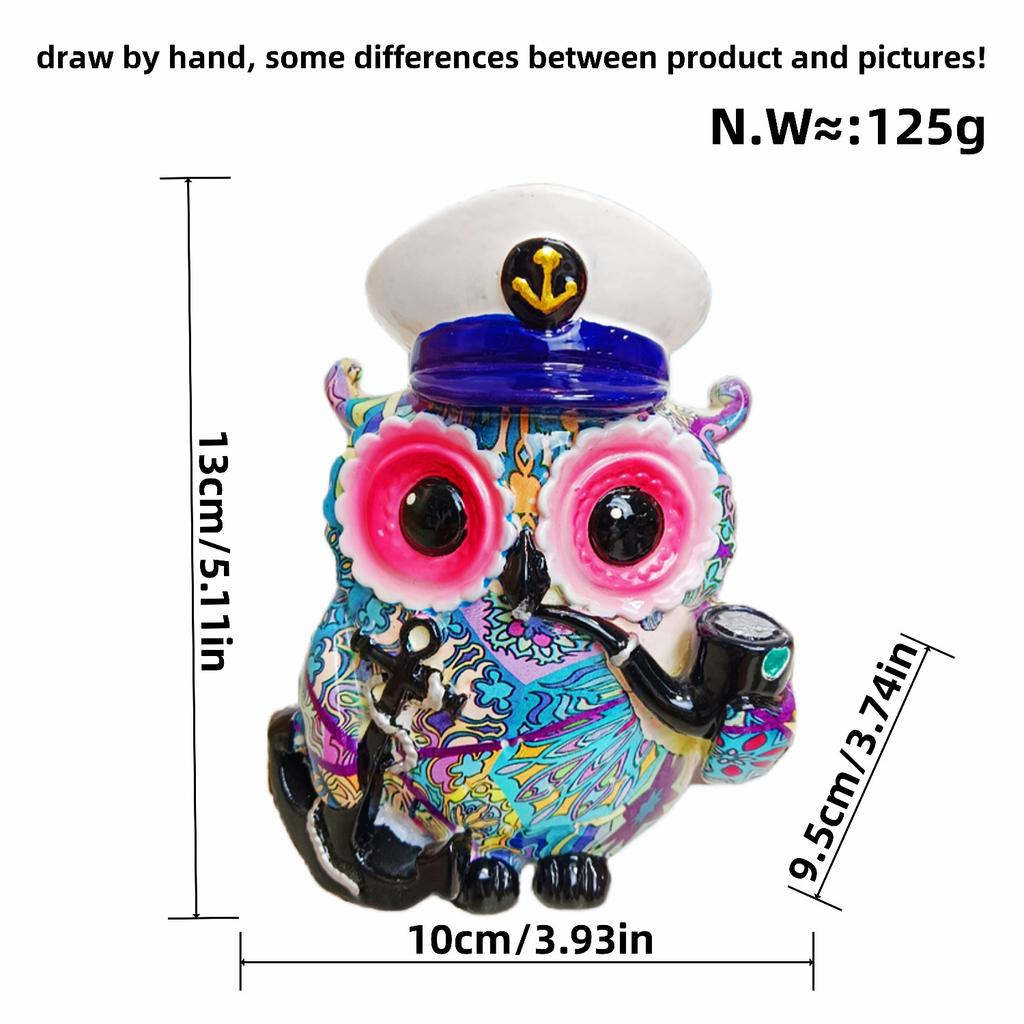 Nowy Produkt Kreatywne Ozdoby Pirackiej Sowy Nowoczesne Proste Dekoracje do Biura Gabinetu Rzemiosło z Żywicy