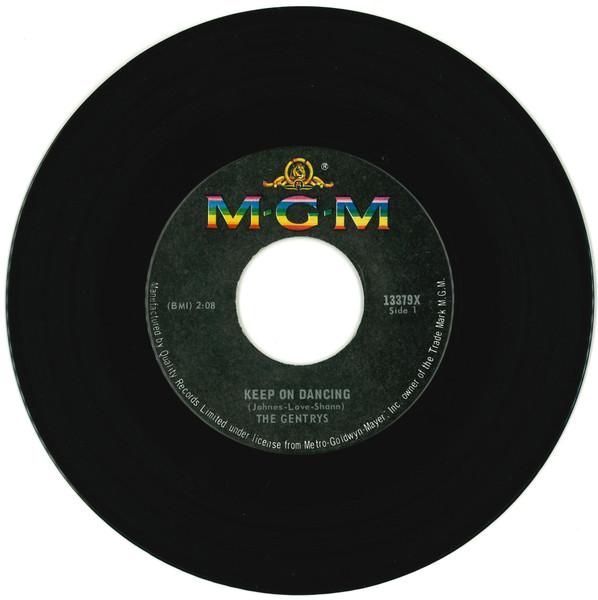 

7inch Record GENTRYS - Keep On Dancing 13379X MGM Records 1965 Canada Rock Used