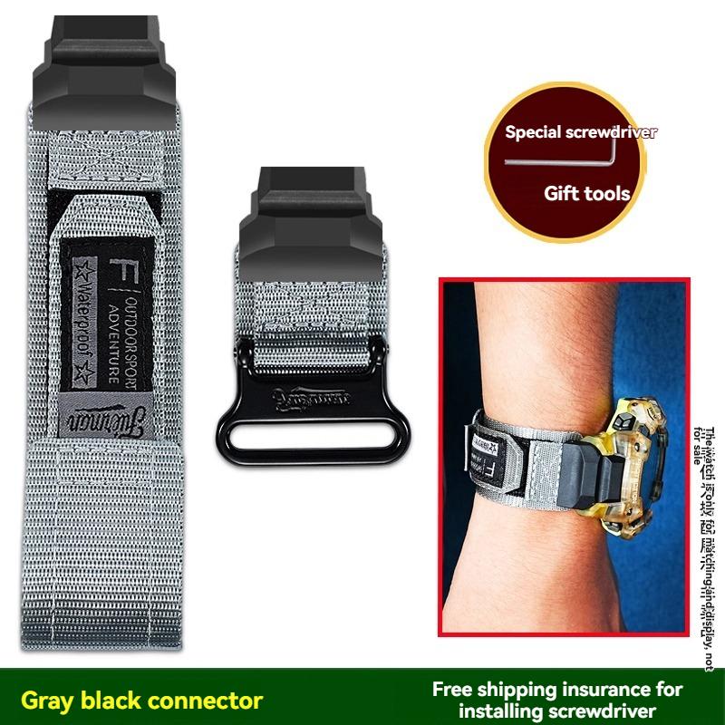 Für Casio G-SHOCK Serie 3475 GBD-H1000 Serie modifiziertes Sport-Bergsteiger-Nylon-Canvas-Armband Herren-Uhrenarmband Zubehör