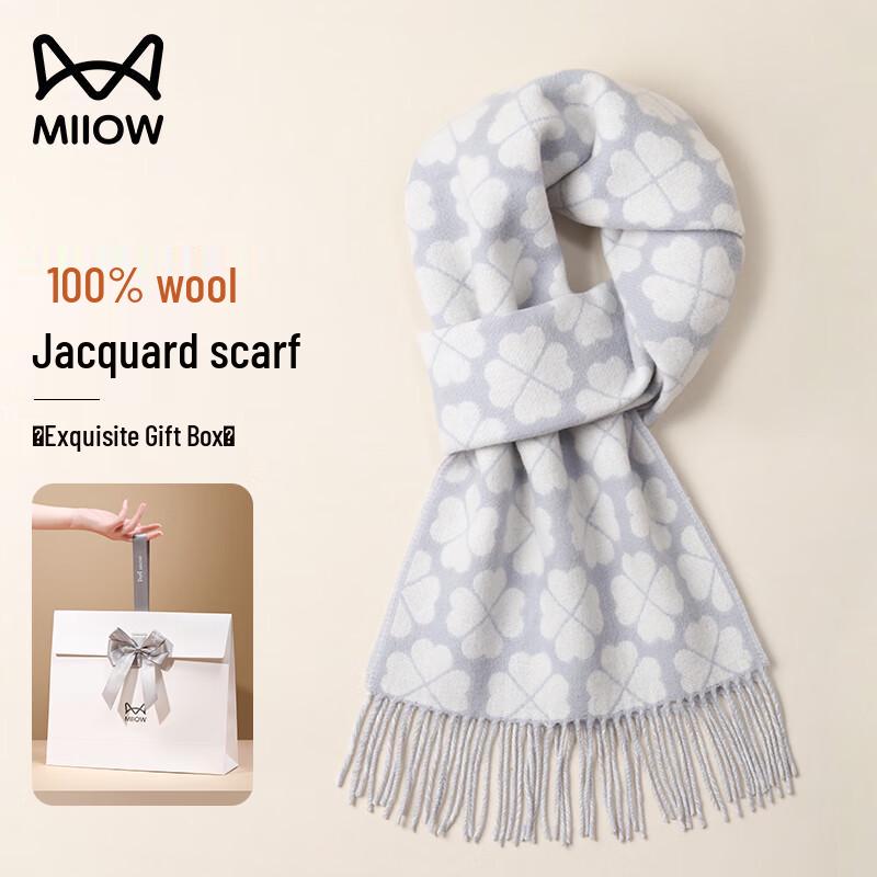 

MiiOW Women s 100% Wool Scarf and Shawl