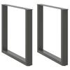 Coffee Table Legs, 2 Pcs, Anthracite, 80X(72-73) Cm, Steel
