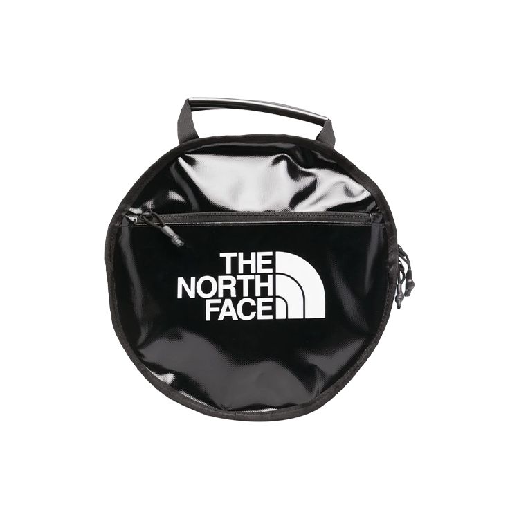 The North Face 9L Base Camp Round Shiny Pancake Bag Shoulder Crossbody Outdoor Bag Unisex bags Black NF0A52SLJK3 Black