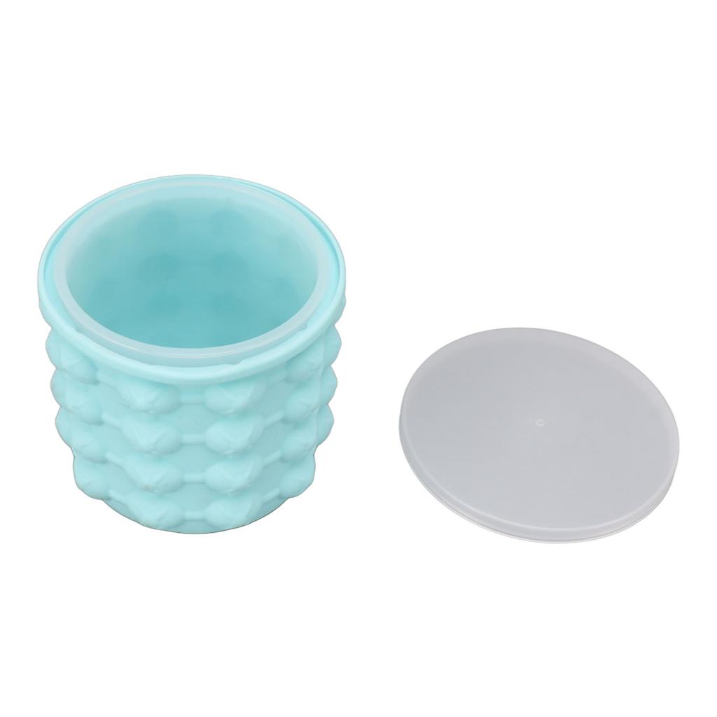 Ice Bucket Silicone Insulated Ice Cube Mold Double Ice Tray for Cocktail Cooling S 11.5x11.5x10cm /