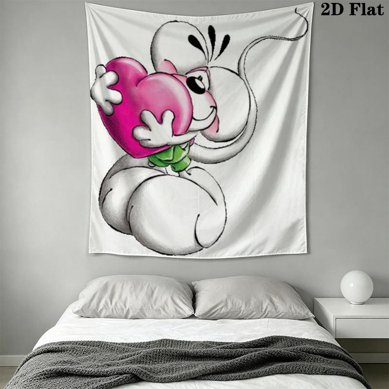 diddl Wall Tapestry Aesthetic Wall Hanging Printed Fabric Blanket Decorative Tapestries for Bedroom Living Room Home Decor