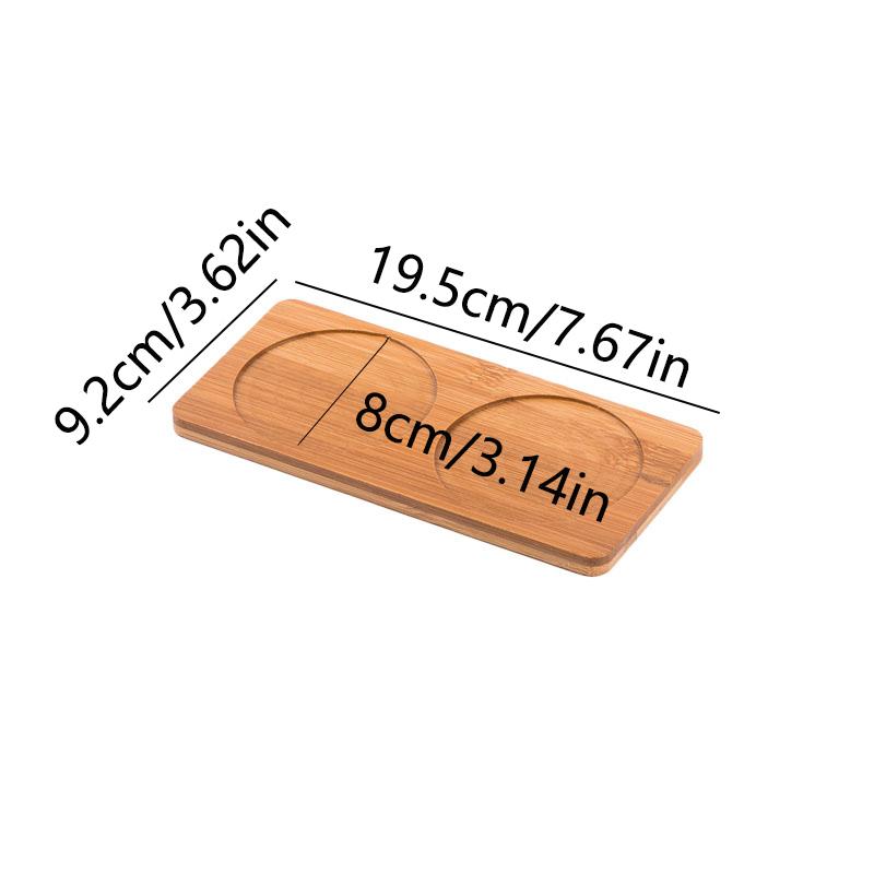Wooden Tray Multi Bamboo Multi Shape Wooden Holder Pot Tray Coffee Coaster Home Garden Decor Photography Props