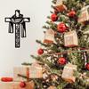 Christmas Metal Cross Wall Art Decor Jesus Letter Decorative Holy Ornament for Catholic Christian Church Decorations