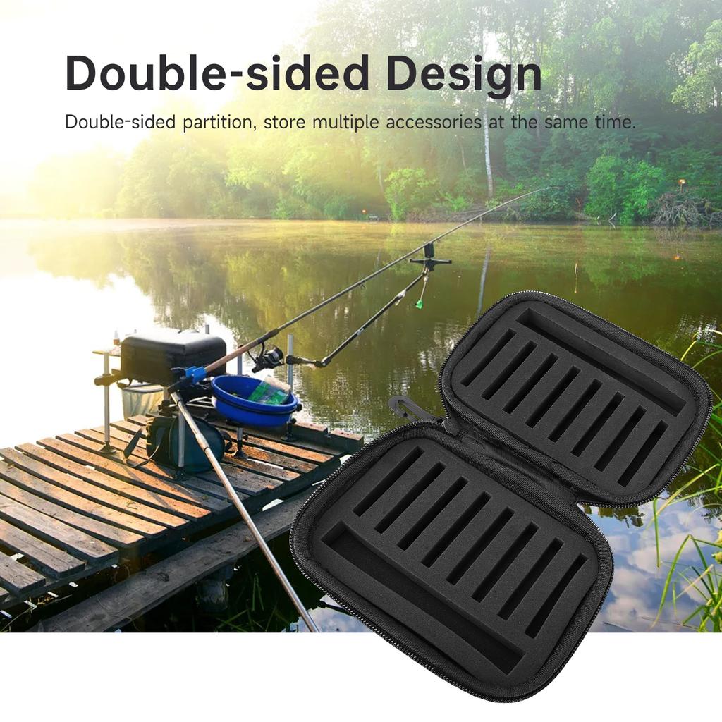 Fly Fishing Lure Box EVA Bait Tackle Storage Bag Double-Sided Design for Easy Access   Hook Holder