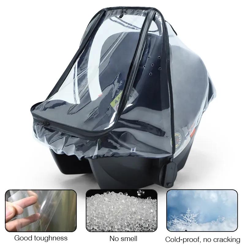 Baby Safety Seat Rain Cover Transparent Basket Rain Cover Going Out Cradle Stroller Rain Cover Dust Cover Going Out Safety Chair