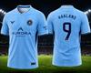 Haaland No. 9 Sky Blue Soccer Jersey for Men Women Fans, Motorcycle Riding Sports Shirt, Football Supporter Gift