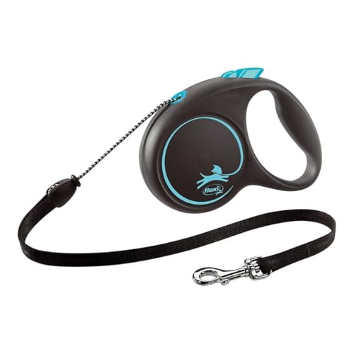 

Flexi Black Design Cord Medium (Under 20kg), 5m Blue Dog Leash