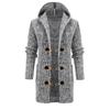 2022 Men's Mid-Length Hooded Knit Cardigan Sweater - European and American Style