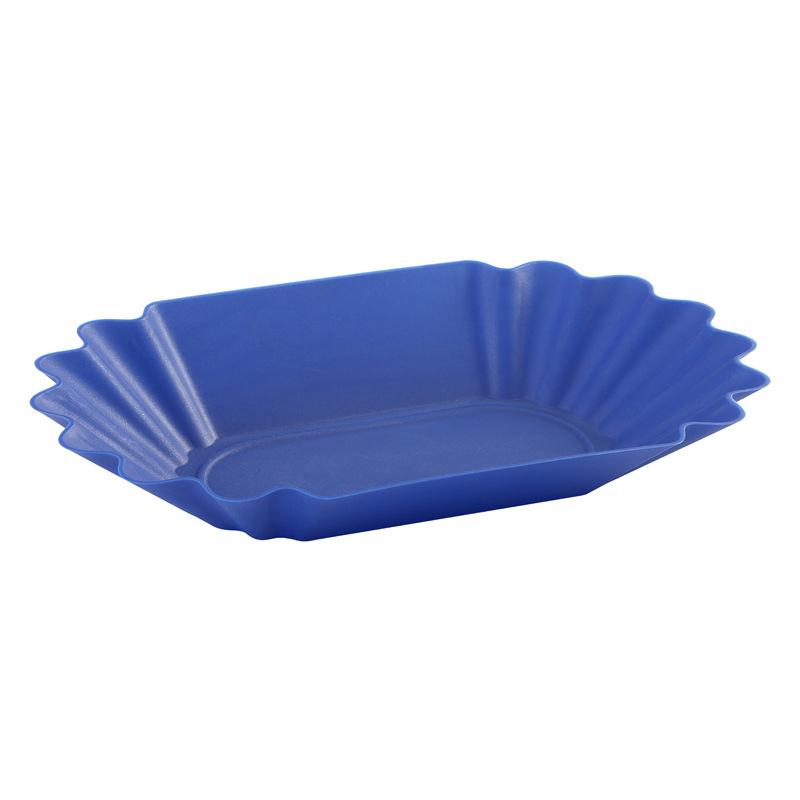 Plastic Sample Display Tray Coffee Bean Tray Oval Reusable Sample Display Tray Practical Snack Serving Tray Coffee Beans Display синий