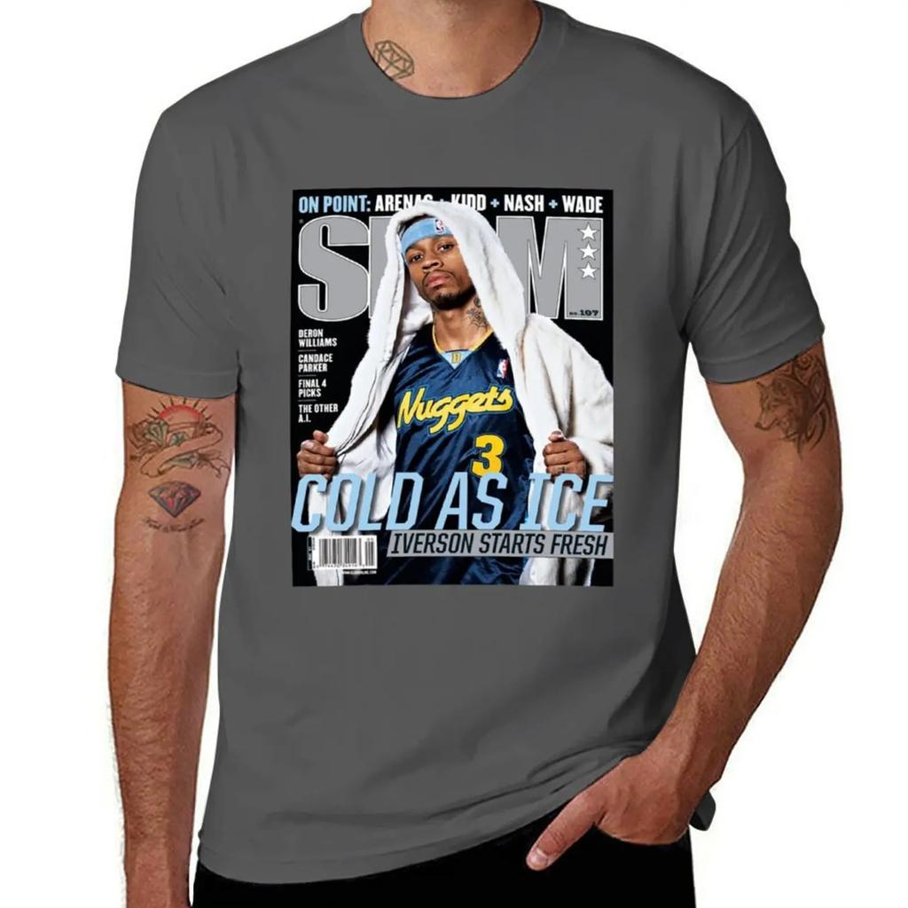 Allen-Iverson-Cover -Slam-Magazine T-Shirt anime t shirts personalisiertes t-shirt basic t-shirt jungen weiß herrenkleidung