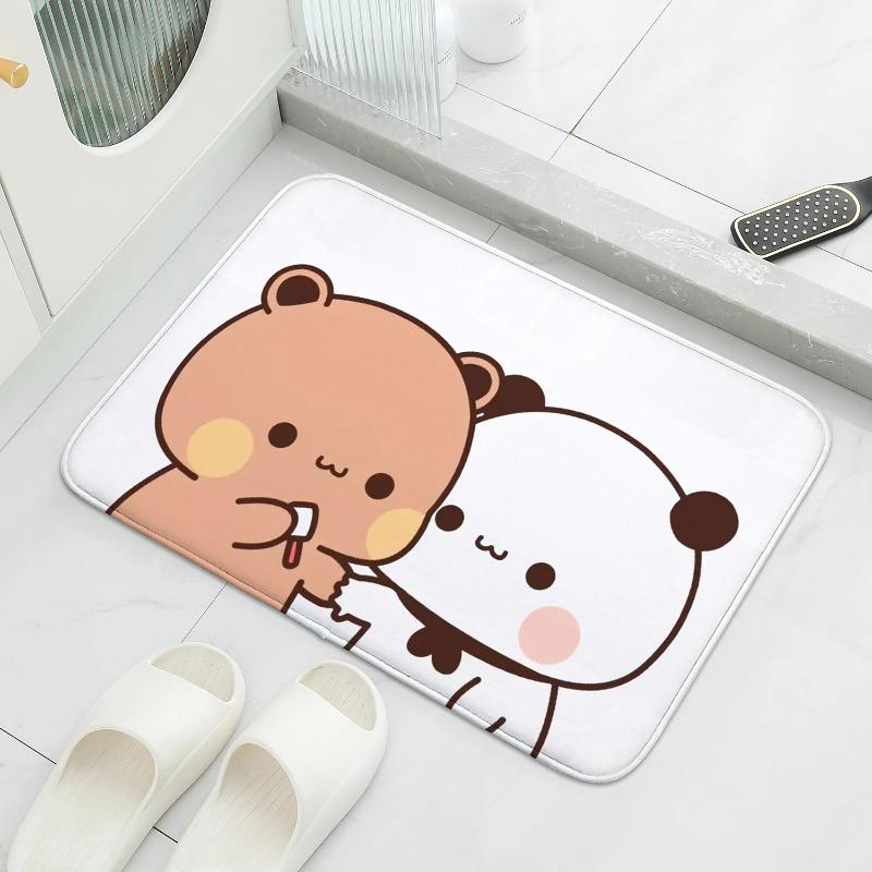 Bubu and Dudu Cute Cartoon Welcome Mat Entrance Doormat Balcony Bathroom Floor Mats Non-slip Rug Bedroom Carpet Home Decor