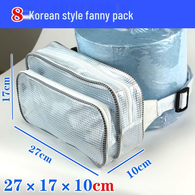 Transparent Anti-Static PVC Tool Bag - Dust-Free Cleanroom Crossbody/Shoulder Bag with Grid Storage
