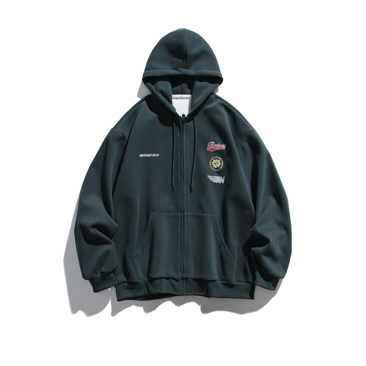 RUIIENRS x ORDERLINESS Осень 2025 Вышитый кардиган с капюшоном JK660 L