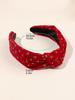 Valentine's Day Headband Red Heart Shape Headbands for Women Girls Non Slip Wide Hair Hoop for Valentine Party Gifts