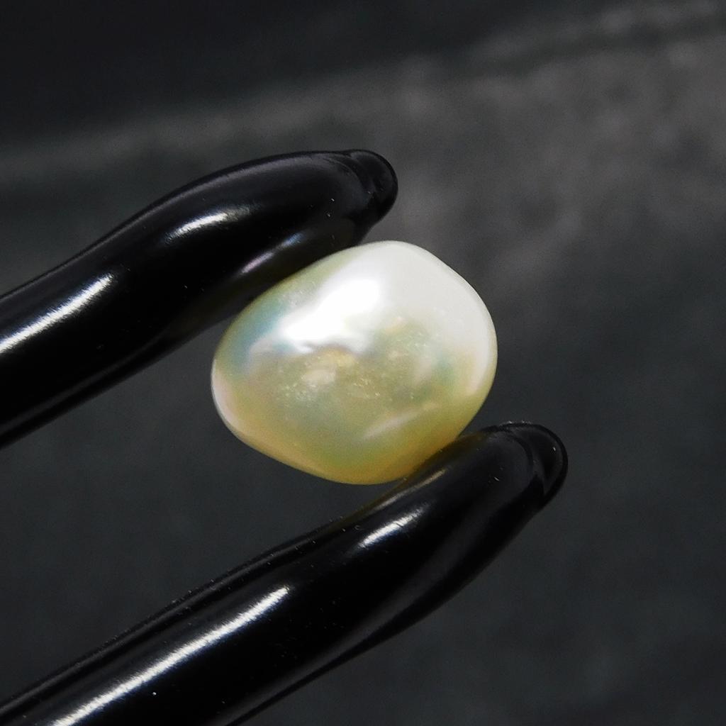 Natural White Pearl Loose Gemstone Sea 2.75 Ct Mabe Fancy Cut for Jewelry Making and Gem Collections