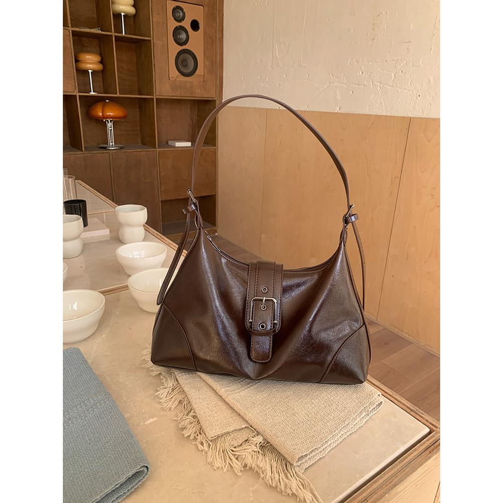 IELGY Ladies Tote Bag Casual Comfortable Commuter Soft Leather Underarm Bag