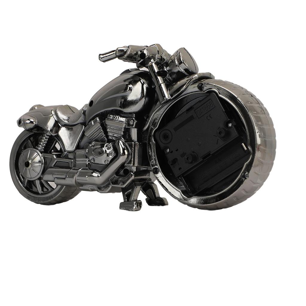 Vintage Motorradmodell Wecker Batteriebetrieben Schreibtischregaluhr Kinderzimmer Heimdekoration Geschenk