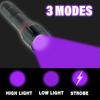 T6 LED UV Flashlight 395nm-Zoomable Ultraviolet Torch for Scorpion Hunting,Fluorescent Detection&Pet Stain Finding (Blacklight)