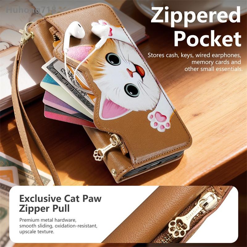 For Vivo Y11 Y11S Y21 Y21S Y31 Y31S Y100 Y200 Y300i Y400 2021 2023 2026 Plus 5G Case Flip Leather Zipper Coin Purse Wallet Cover Multi Card Slots