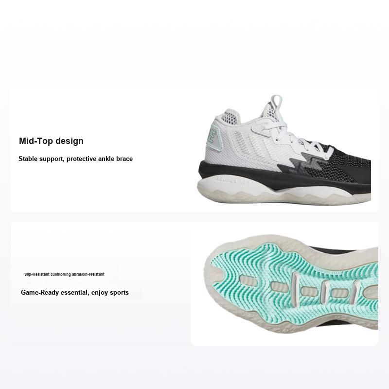 Adidas Dame 8 J Dash Grey Детские кроссовки Grey-One Clear-Mint GY2907 36⅔