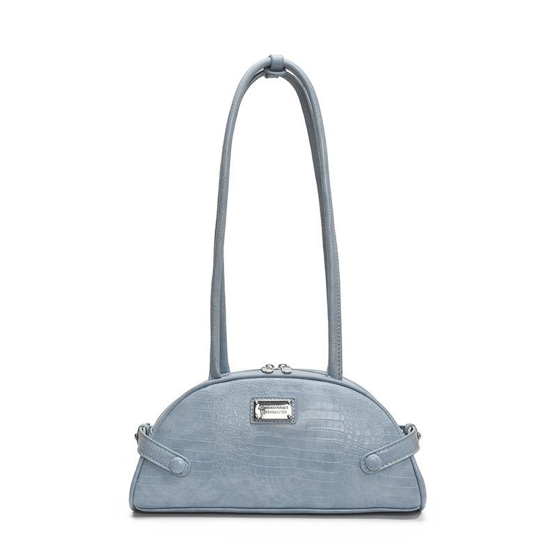 Fashion Niche Bag Women's New Summer Casual Shoulder Armpit Bag Commuter Crocodile Pattern Pillow Bag