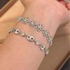 French Retro Lace Flower Bracelet Femininity Versatile Niche High-End Garland Point Diamond Jewelry