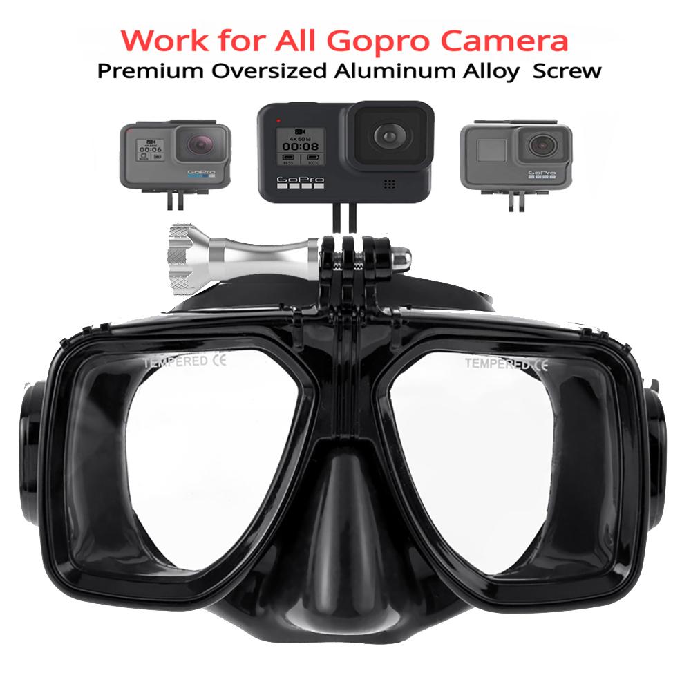 Klassische Tauchmaske für Gopro Hero Kamera-Zubehör, gehärtetes Glas, beschlagfrei, Tauchausrüstung, Mergulho Acessorios